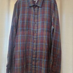 Arrow Men's Plaid Button Down Shirt - Red and Blue